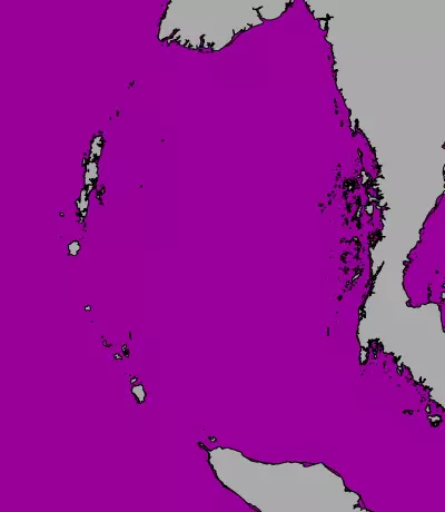 Andaman Sea temperature map