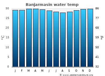 Banjarmasin average sea sea_temperature chart