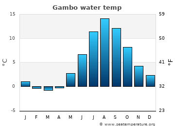 Gambo average sea sea_temperature chart