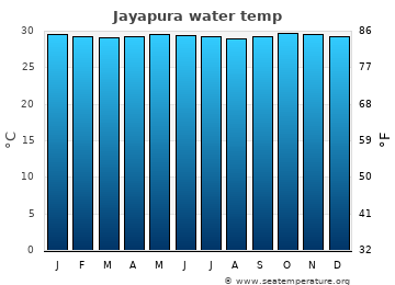 Jayapura average sea sea_temperature chart