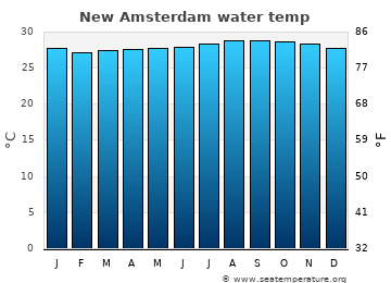 New Amsterdam average sea sea_temperature chart