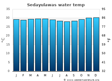 Sedayulawas average water temp
