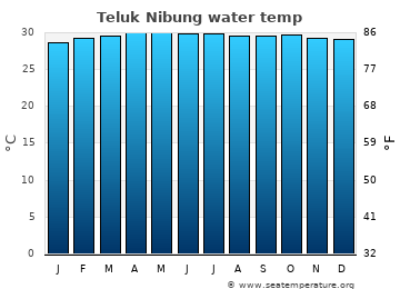 Teluk Nibung average water temp