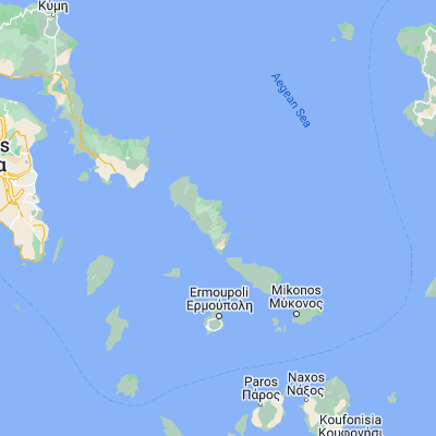 Map showing location of Andros (37.833330, 24.933330)