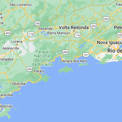 Map showing location of Angra dos Reis (-23.006670, -44.318060)