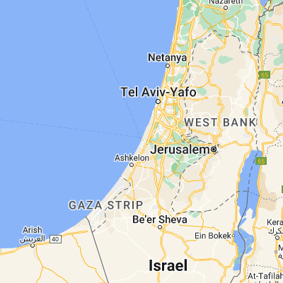 Map showing location of Ashdod (31.816670, 34.650000)