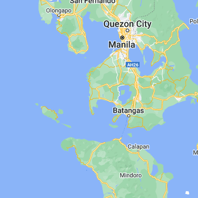 Map showing location of Balayan (13.937140, 120.732240)