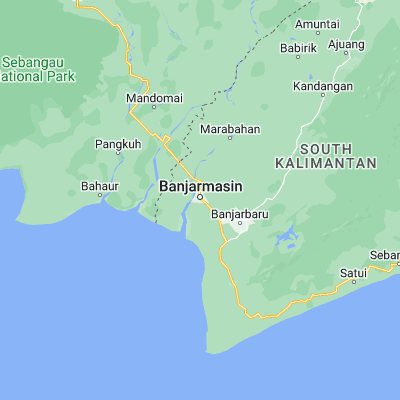 Map showing location of Banjarmasin (-3.324420, 114.591000)