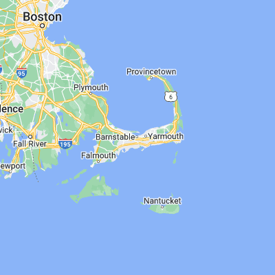 Map showing location of Barnstable (41.700110, -70.299470)