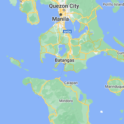 Map showing location of Bauan (13.791700, 121.008500)