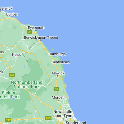 Map showing location of Beadnell (55.556700, -1.632500)