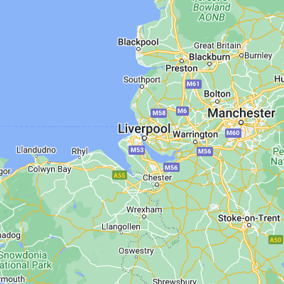 Map showing location of Birkenhead (53.393370, -3.014790)