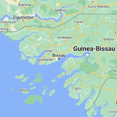 Map showing location of Bissau (11.863570, -15.597670)