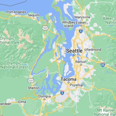 Map showing location of Bremerton (47.567320, -122.632640)