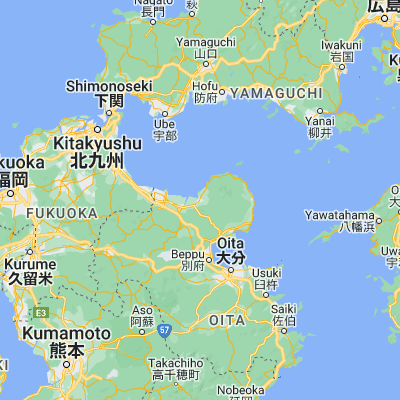 Map showing location of Bungo-Takada (33.556700, 131.445060)
