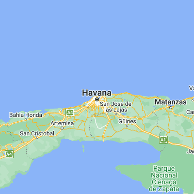 Map showing location of Centro Habana (23.138330, -82.364170)