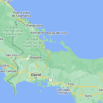 Map showing location of Chiriquí Grande (8.950000, -82.116670)