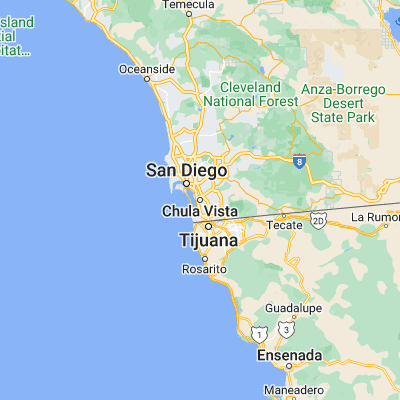 Map showing location of Chula Vista (32.640050, -117.084200)