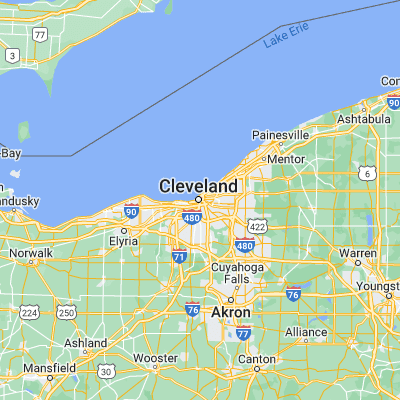 Map showing location of Cleveland (41.499500, -81.695410)