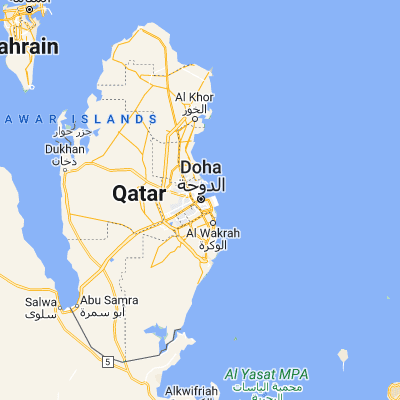 Map showing location of Doha (25.279320, 51.522450)