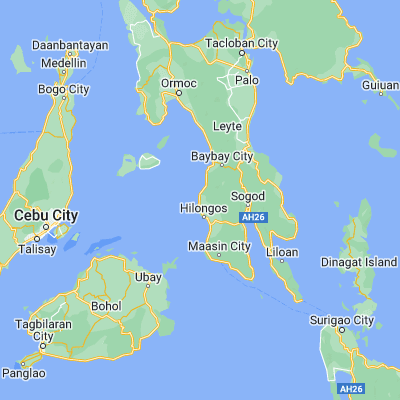 Map showing location of Doos (10.465280, 124.729440)