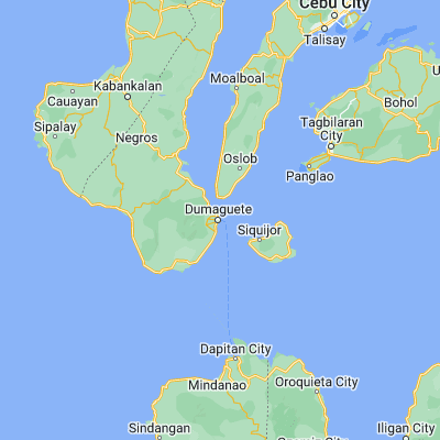 Map showing location of Dumaguete (9.307000, 123.307400)