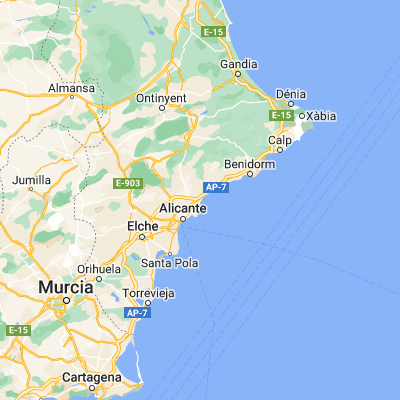 Map showing location of el Campello (38.428850, -0.397740)