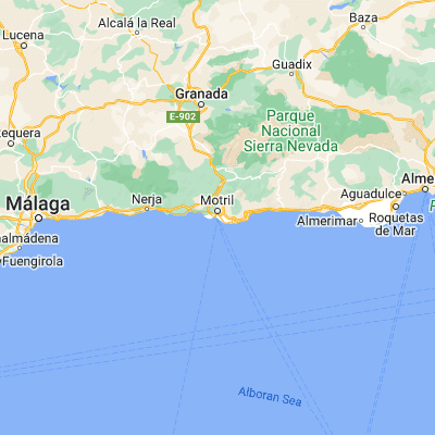 Map showing location of El Varadero (36.725210, -3.521830)