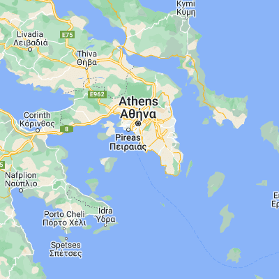Map showing location of Ellinikó (37.883330, 23.733330)