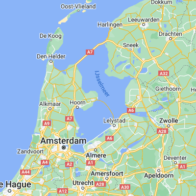 Map showing location of Enkhuizen (52.703330, 5.291670)