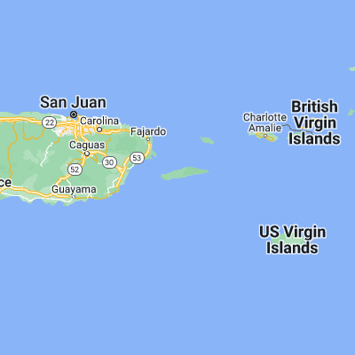 Map showing location of Esperanza (18.097190, -65.470710)