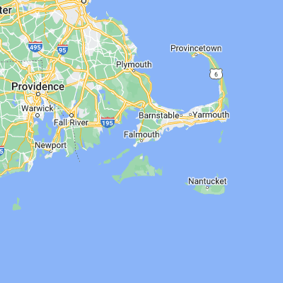 Map showing location of Falmouth (41.551500, -70.614750)