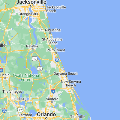 Map showing location of Flagler Beach (29.474980, -81.127000)