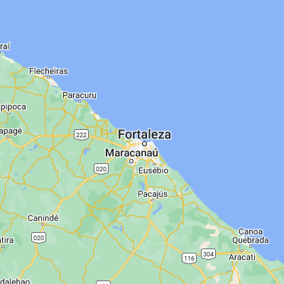 Map showing location of Fortaleza (-3.717220, -38.543060)