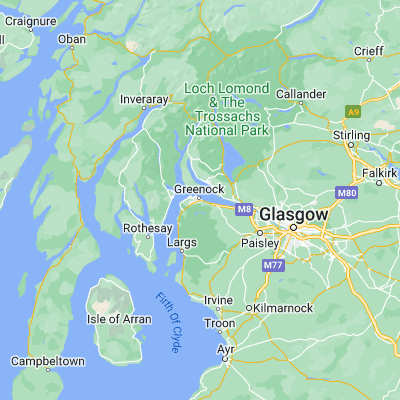 Map showing location of Greenock (55.948380, -4.761210)
