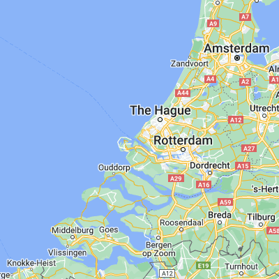 Map showing location of Hoek van Holland (51.977500, 4.133330)