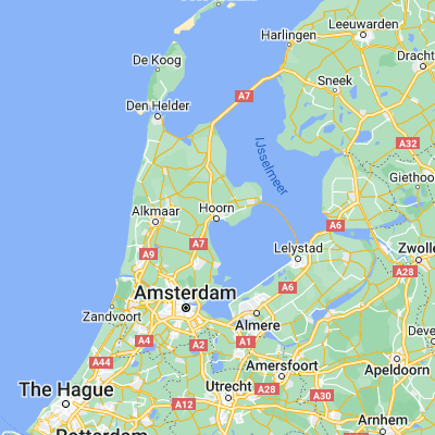Map showing location of Hoorn (52.642500, 5.059720)