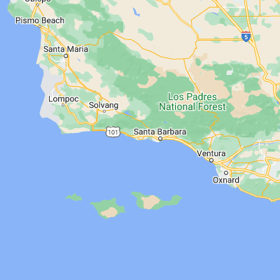 Map showing location of Isla Vista (34.413330, -119.860970)