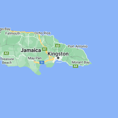Map showing location of Kingston (17.997020, -76.793580)
