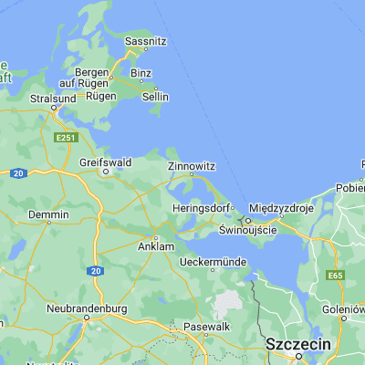 Map showing location of Krummin (54.050000, 13.850000)