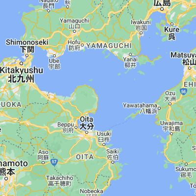 Map showing location of Kunisaki (33.565430, 131.731570)