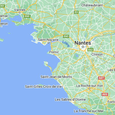Map showing location of La Bernerie-en-Retz (47.080400, -2.036420)