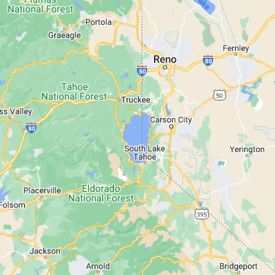Map showing location of Lake Tahoe (39.096000, -120.033430)