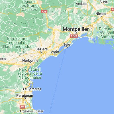 Map showing location of Le Cap d'Agde (43.277960, 3.513570)