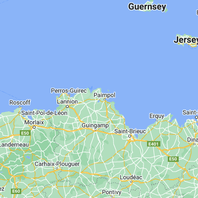 Map showing location of Lézardrieux (48.785100, -3.105880)