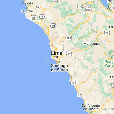 Map showing location of Lima (-12.043180, -77.028240)