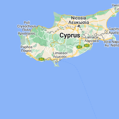 Map showing location of Limassol (34.675000, 33.033330)