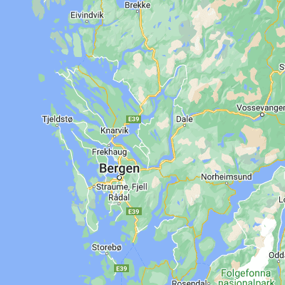 Map showing location of Lonevåg (60.526190, 5.493650)