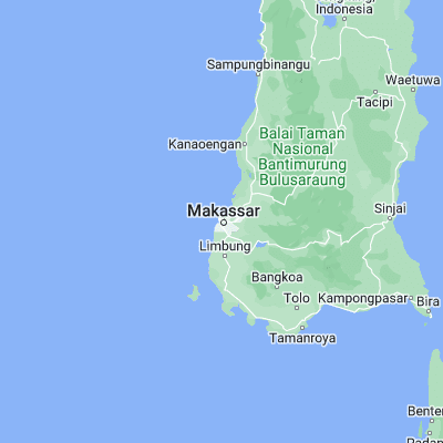 Map showing location of Makassar (-5.140000, 119.422100)