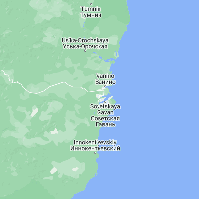 Map showing location of Mayskiy (48.998870, 140.209760)